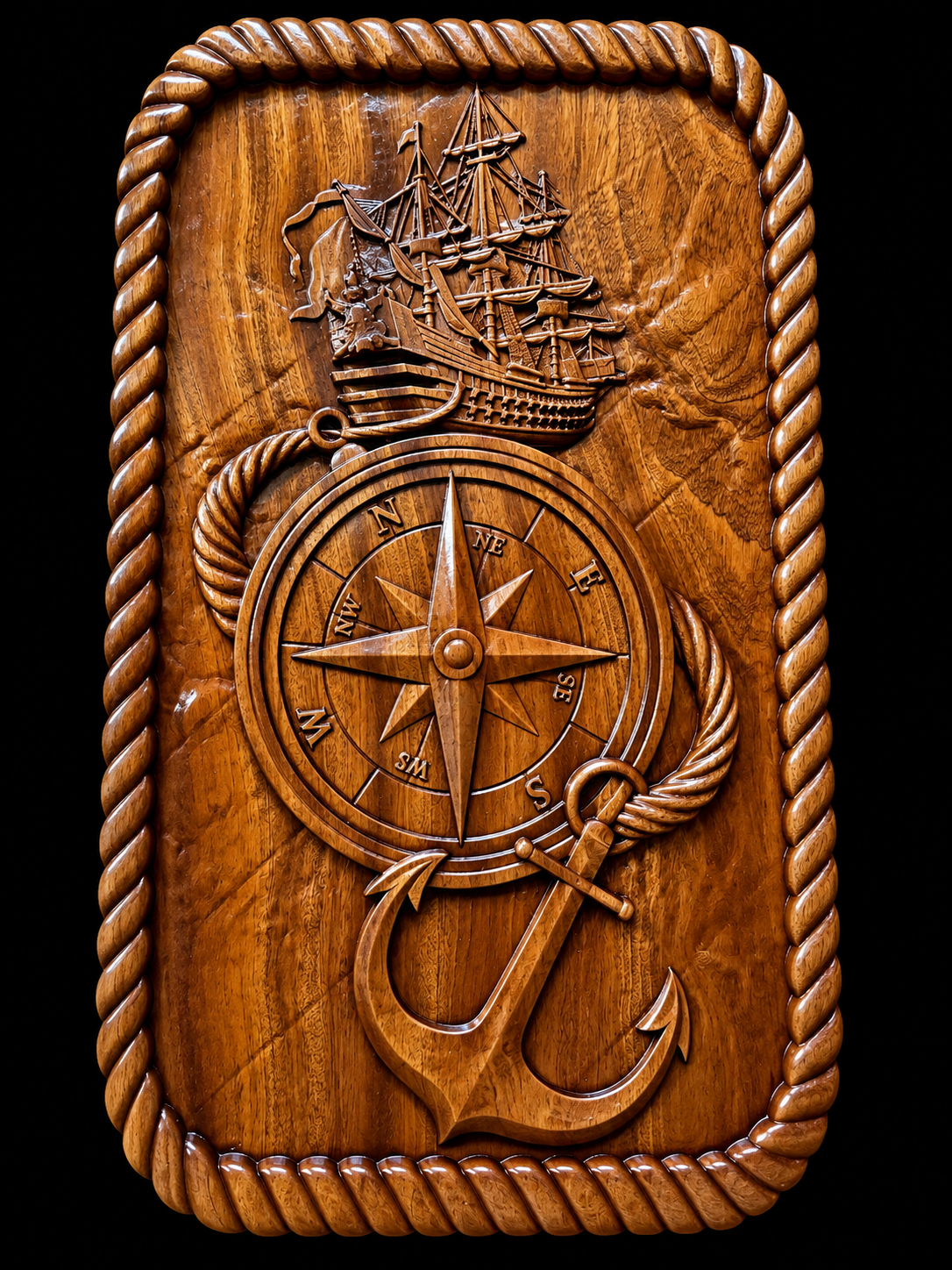 Pirate's Journey custom CNC carving by Singed Impressions